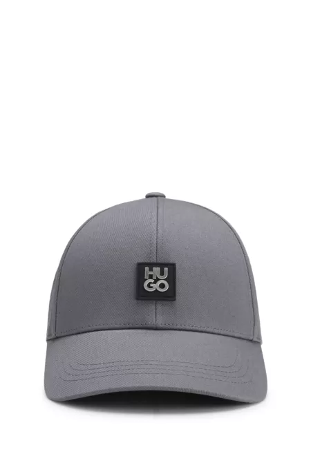 Cotton-twill cap with stacked logo