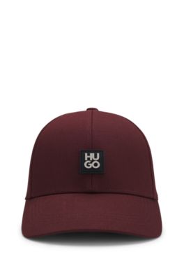Cotton-twill cap with stacked logo, Light Brown