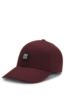 Cotton-twill cap with stacked logo, Light Brown