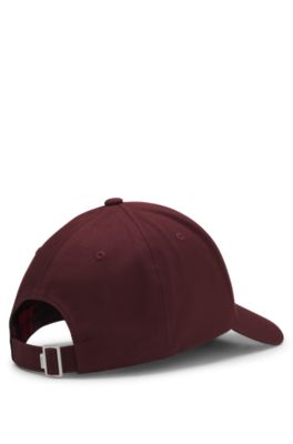 Cotton-twill cap with stacked logo, Light Brown