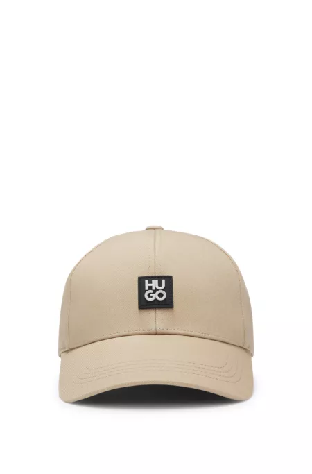 Cotton-twill cap with stacked logo