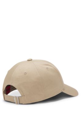 Cotton-twill cap with stacked logo, Beige