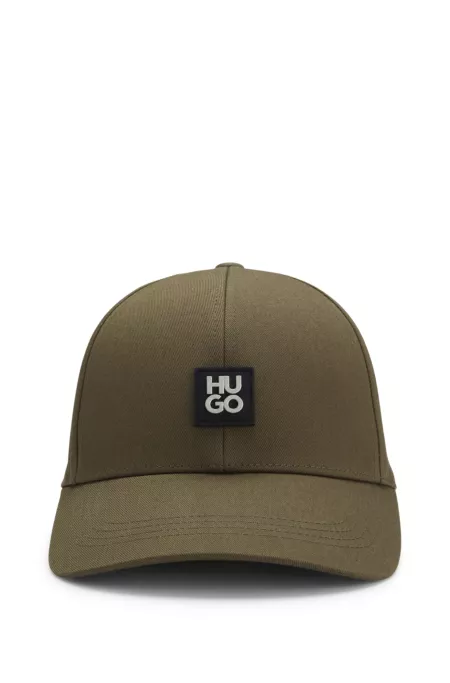 Cotton-twill cap with stacked logo
