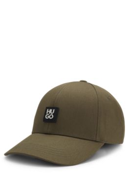 Cotton-twill cap with stacked logo, Light Green