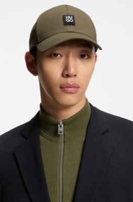 Cotton-twill cap with stacked logo, Light Green