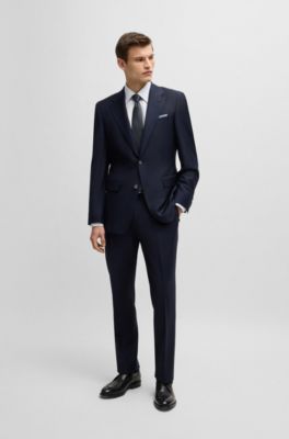 Regular-fit shirt in Italian-made non-iron cotton, Light Blue