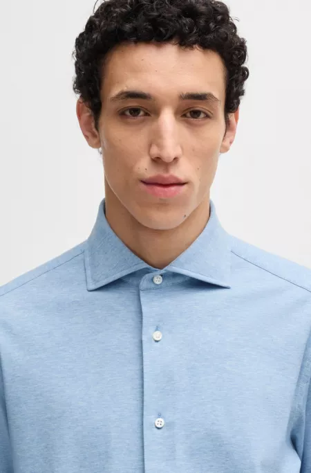 Slim-fit shirt in Italian-made cotton