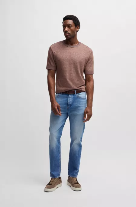 Classic-fit jeans in blue comfort-stretch denim