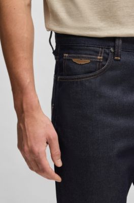 BOSS x ASTON MARTIN regular-fit jeans with carbon-fiber yarn