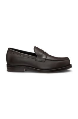 Mocasines Dressletic en piel suave, Marr&oacute;n oscuro