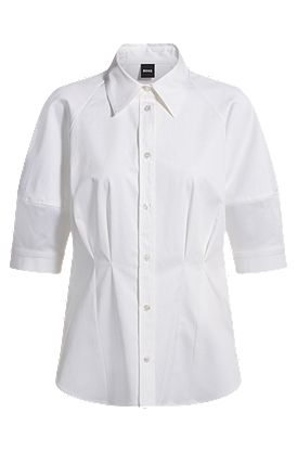 Chemisier ajusté en coton stretch