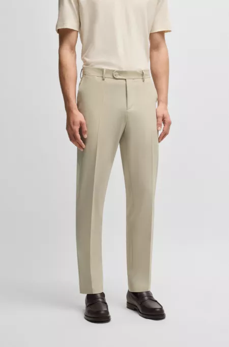 Formal trousers in washable super-flex fabric