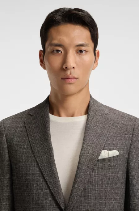 Printed pocket square with logo border