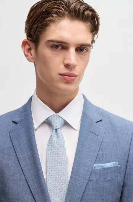 Printed pocket square with logo border