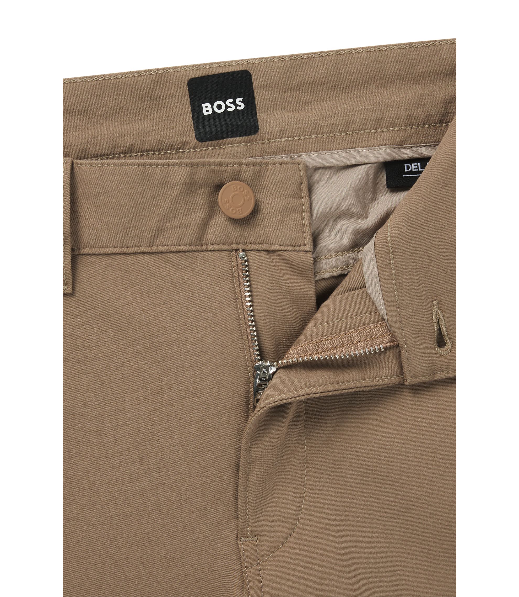 BOSS Delaware slim-fit trousers in performance-stretch fabric