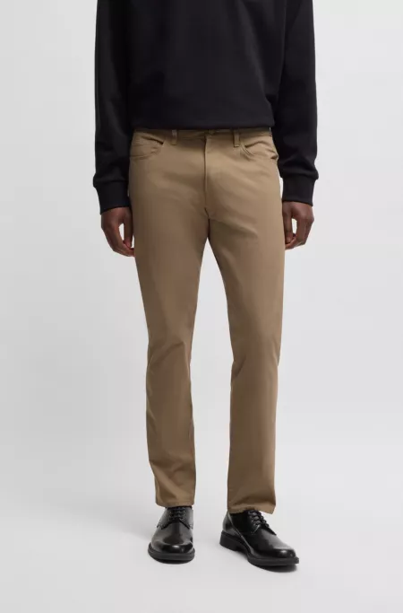 Delaware slim-fit trousers in performance-stretch fabric