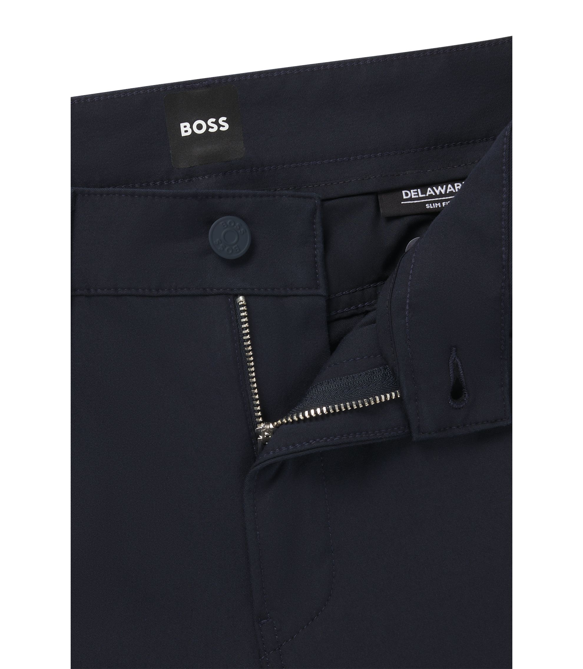 BOSS - Delaware slim-fit trousers in performance-stretch fabric