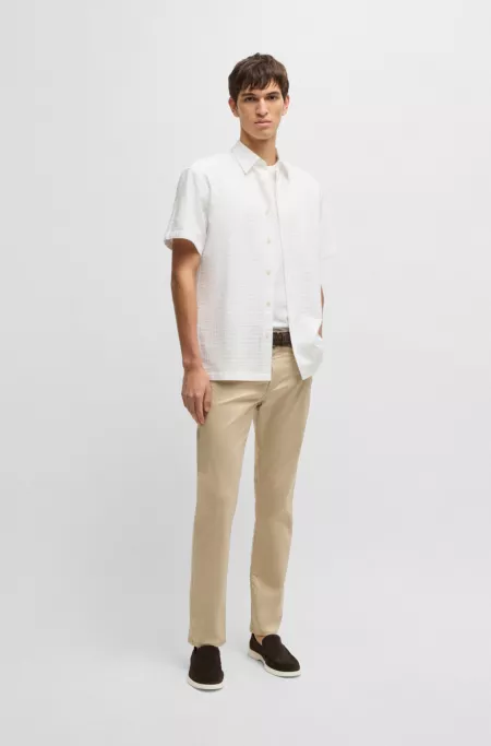 Delaware slim-fit trousers in stretch satin