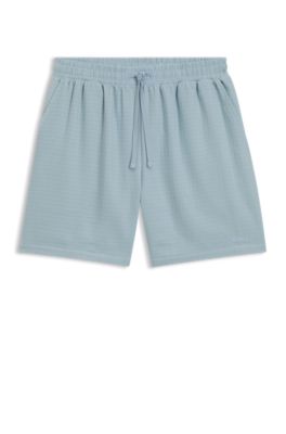 Swim shorts in cotton muslin, Light Blue