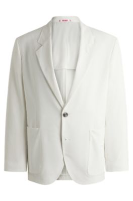 Veste Slim en seersucker, Blanc