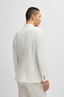 Veste Slim en seersucker, Blanc