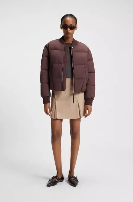 Quilted jacket with water-repellent finish