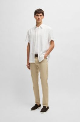 Relaxed-fit shirt waffle-structured cotton