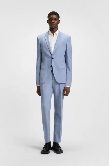 Extra-slim-fit blazer in a melange wool blend