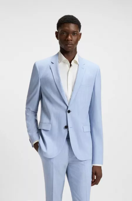 Extra-slim-fit blazer in a melange wool blend