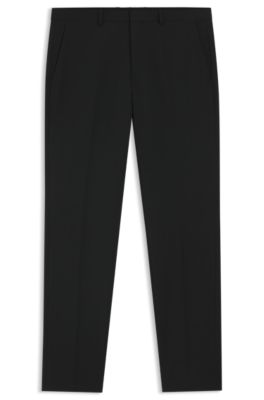 Pantalones extra slim fit de mezcla de lana, Negro