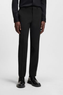 Extra-slim-fit trousers in a wool blend, Black
