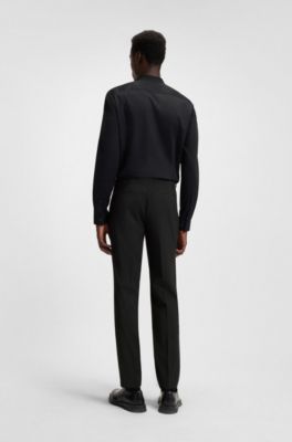 Extra-slim-fit trousers in a wool blend, Black