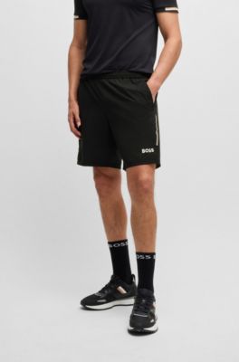 Active tennis shorts with four-way stretch, Black