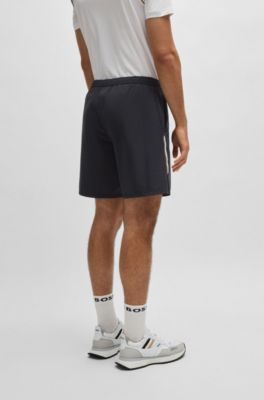 Short de tennis au style actif en stretch extensible, Bleu fonc&eacute;
