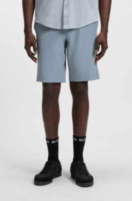 Slim-fit shorts in water-repellent stretch fabric, Dark Grey