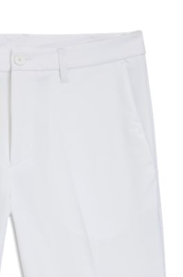 Short Slim en tissu stretch d&eacute;perlant, Blanc