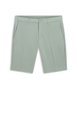 Slim-fit shorts in water-repellent stretch fabric, Light Green