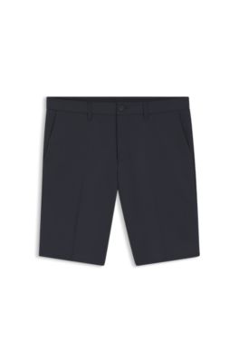 Slim-fit shorts in water-repellent stretch fabric, Dark Blue