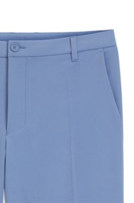 Shorts slim fit de tejido el&aacute;stico repelente al agua, Celeste