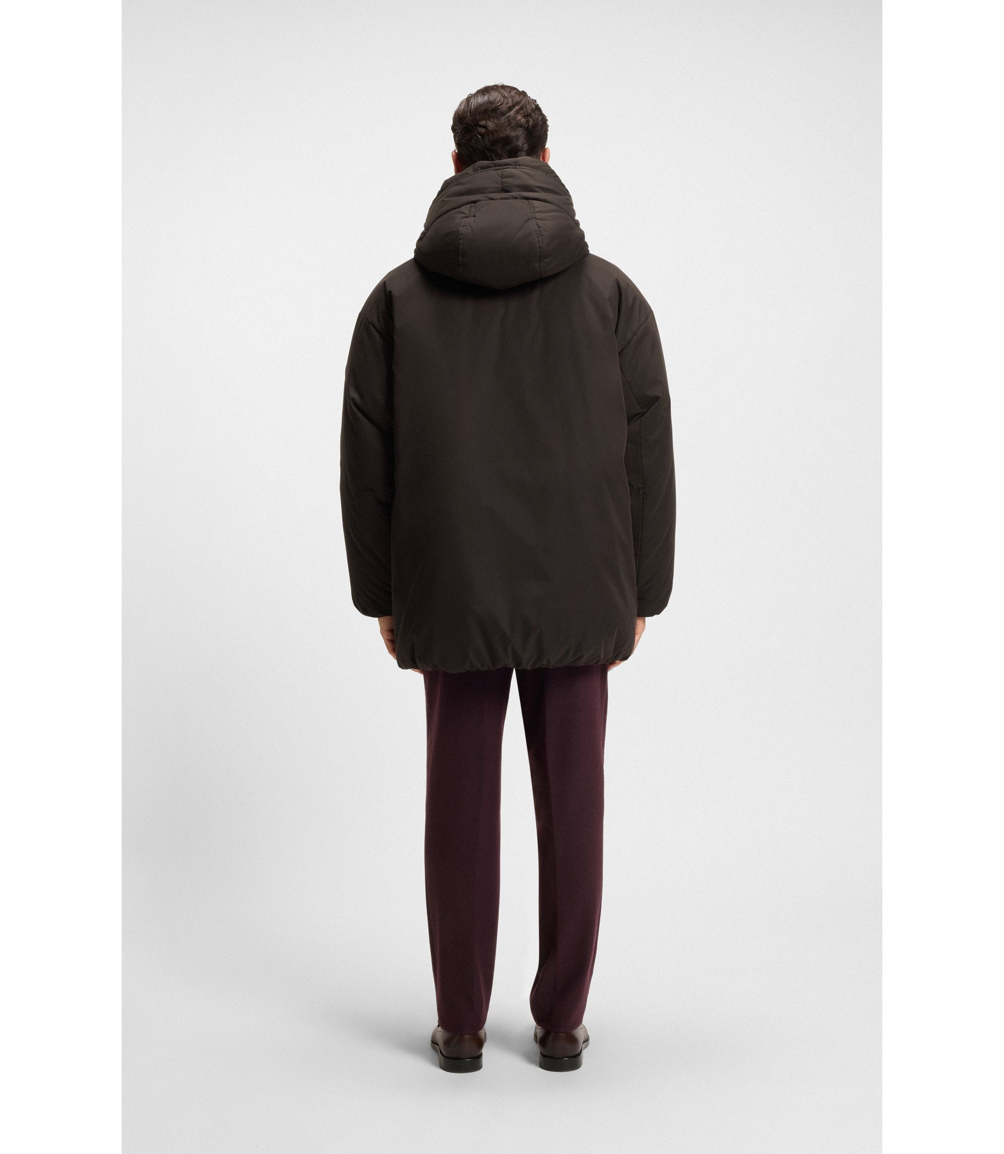 ブランデー BOSS BOSS - Logo-badge jacket with water-repellent finish - Black