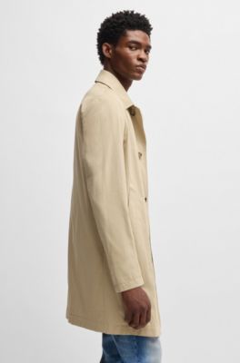 Abrigo de corte cl&aacute;sico en algod&oacute;n, Beige claro