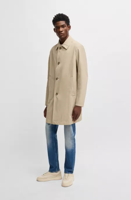 Classic-fit coat in cotton