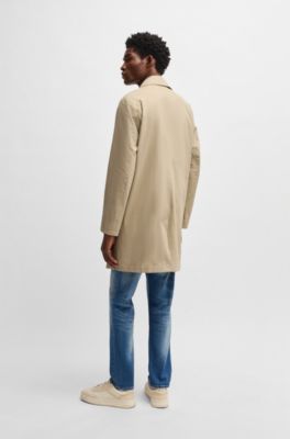 Abrigo de corte cl&aacute;sico en algod&oacute;n, Beige claro