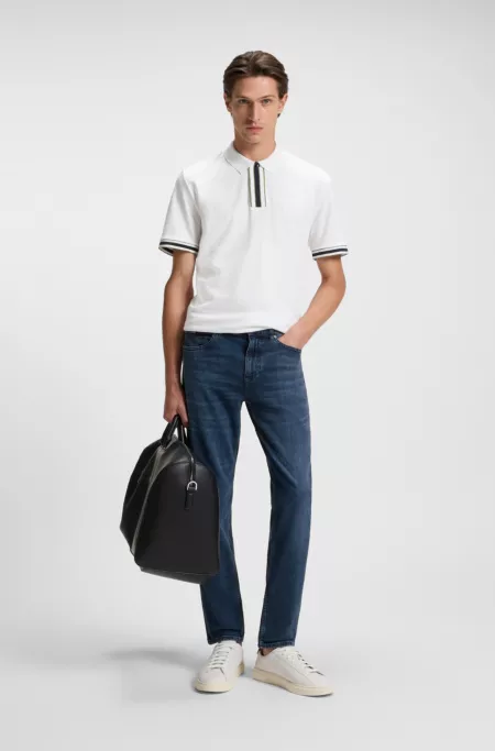 Maine regular-fit jeans in blue Italian denim