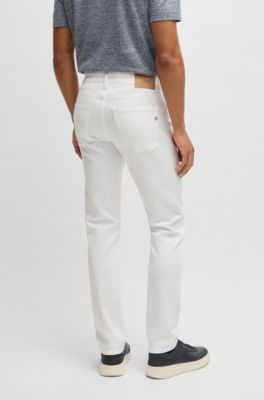 Jean Slim Delaware en denim stretch blanc confortable, Blanc