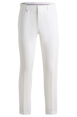 Formal trousers in linen canvas, White