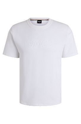 Cotton-terry T-shirt with embroidered logo