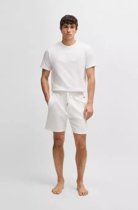 Cotton-terry T-shirt with embroidered logo