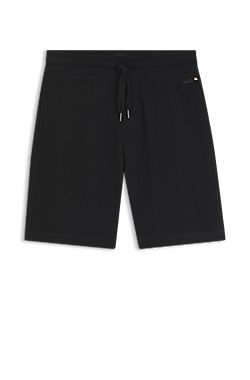 Shorts de algodón con estructura de rejilla