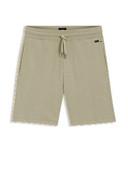 Shorts de algodón con estructura de rejilla